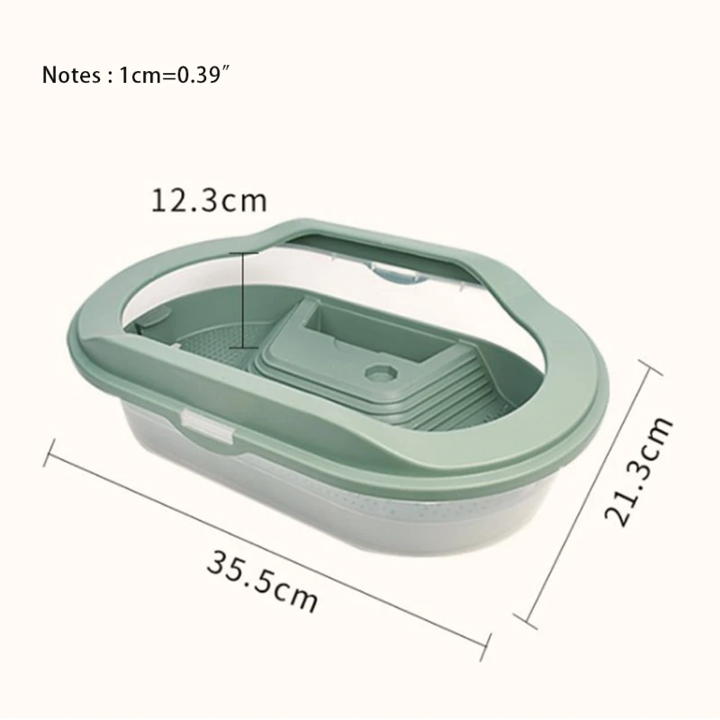 

Double Layers Detachable Turtle Basking Slope Habitat House Plastic Water Tank for Tortoise Reptiles Breeding Box 35.5x21x12cm