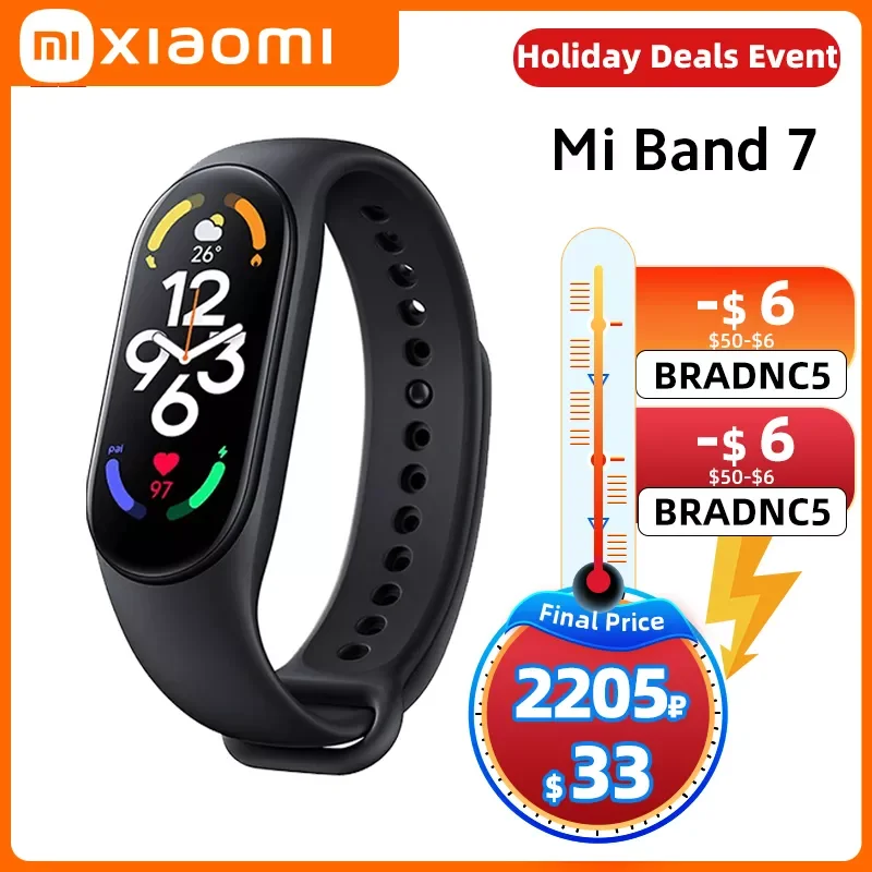 

NEW2023 Mi Band 7 Smart Bracelet 6 Color Screen Miband 7 Blood Oxygen Fitness Traker Bluetooth Waterproof Smart Band 7