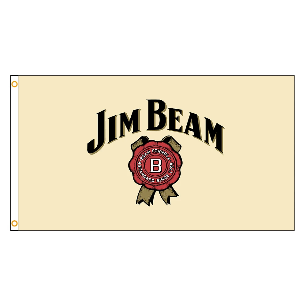 

90x150cm Jim Beam Whisky Flag Polyester Printed Beer Festival Banner Party or Bar For Decoration