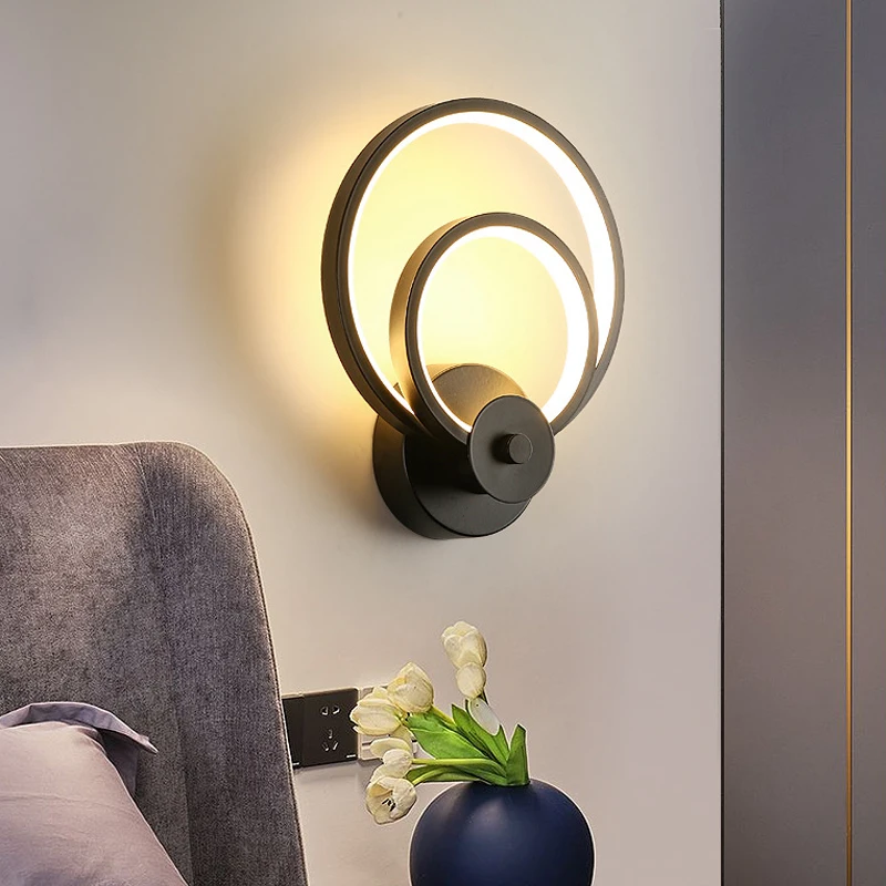 

Modern Simple Black/White LED Wall Lamps for Living Room Reading Lamp Round/Square Design Indoor Lights Waterproof Luminaires