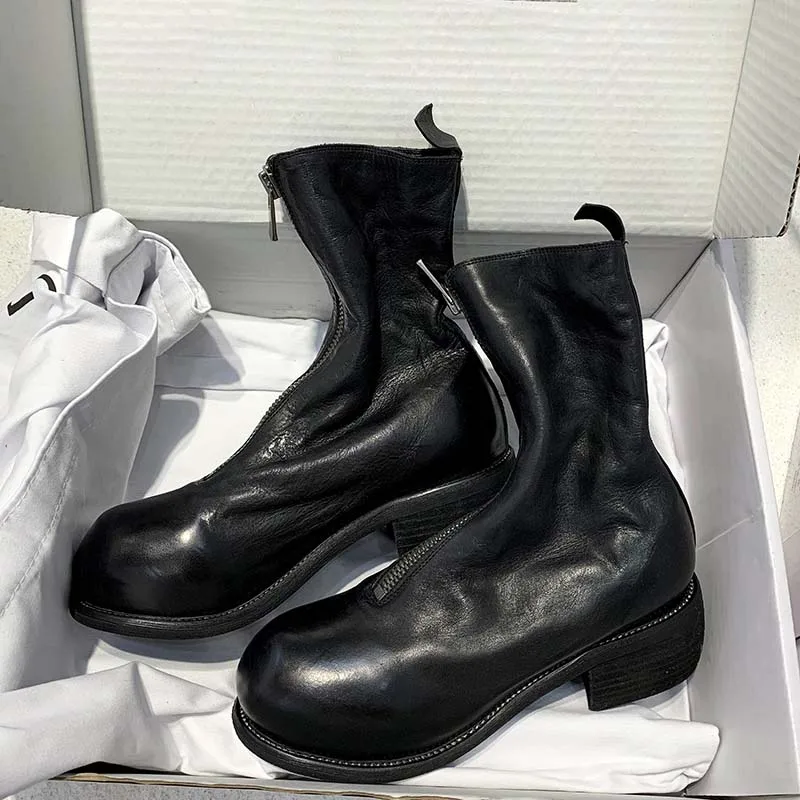 

Женские ботинки на молнии, роскошные брендовые дизайнерские кожаные ботинки до щиколотки, осенне-зимние ботинки челси, 2023