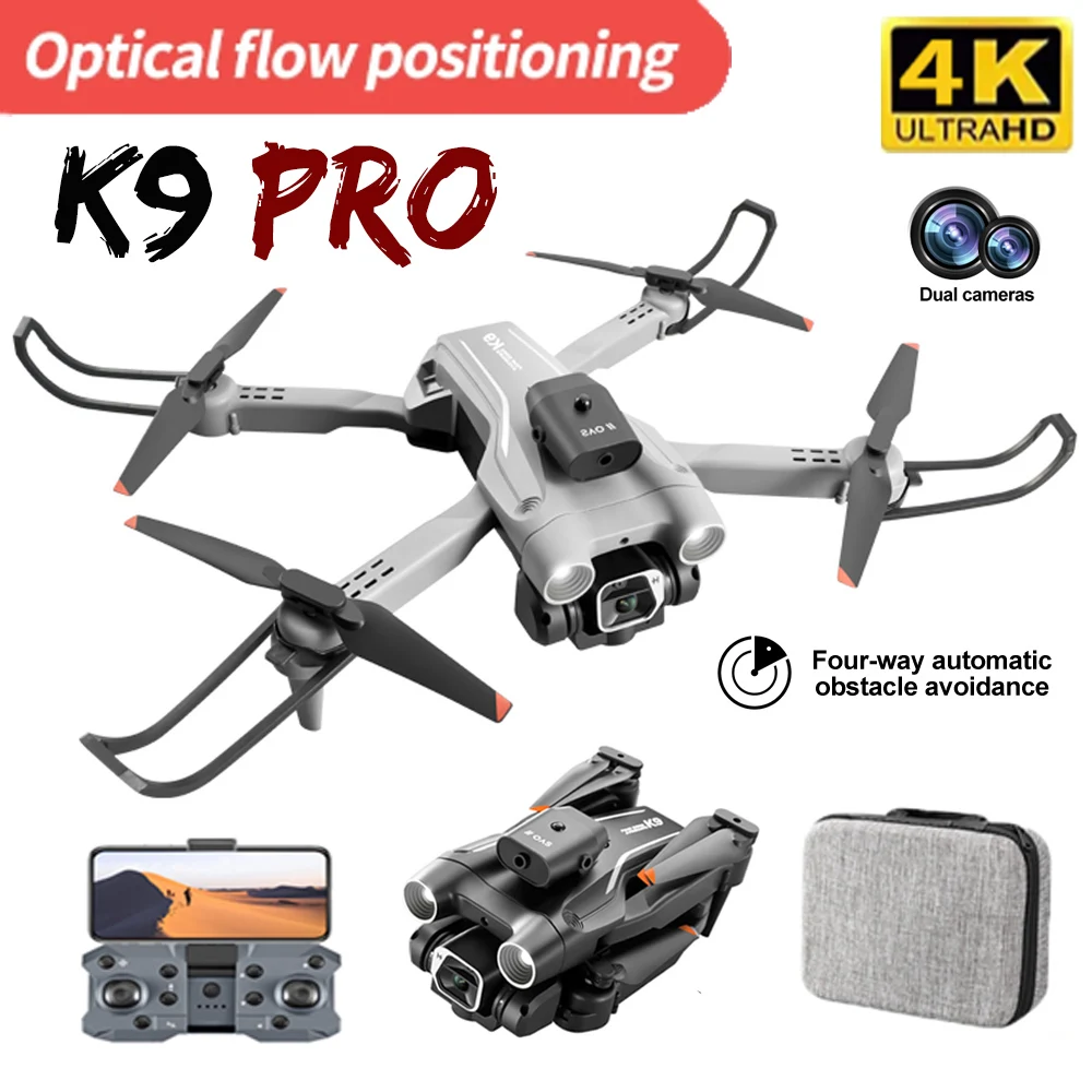 

Мини-Квадрокоптер K9 PRO 4K с двойной камерой, локализацией и оптическим потоком