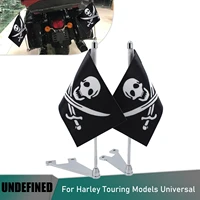 for harley touring pirate flag universal motorcycle rear side mount flag pole cvo road king electra street glide flhr flhx fltc