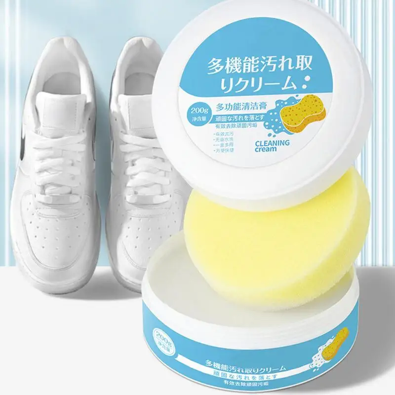 

White Shoe Cleaning Cream powerful Shoe Cleaner multi-Functional Stain Remover Revive White Footwear Cleansing Gel for Sneakers