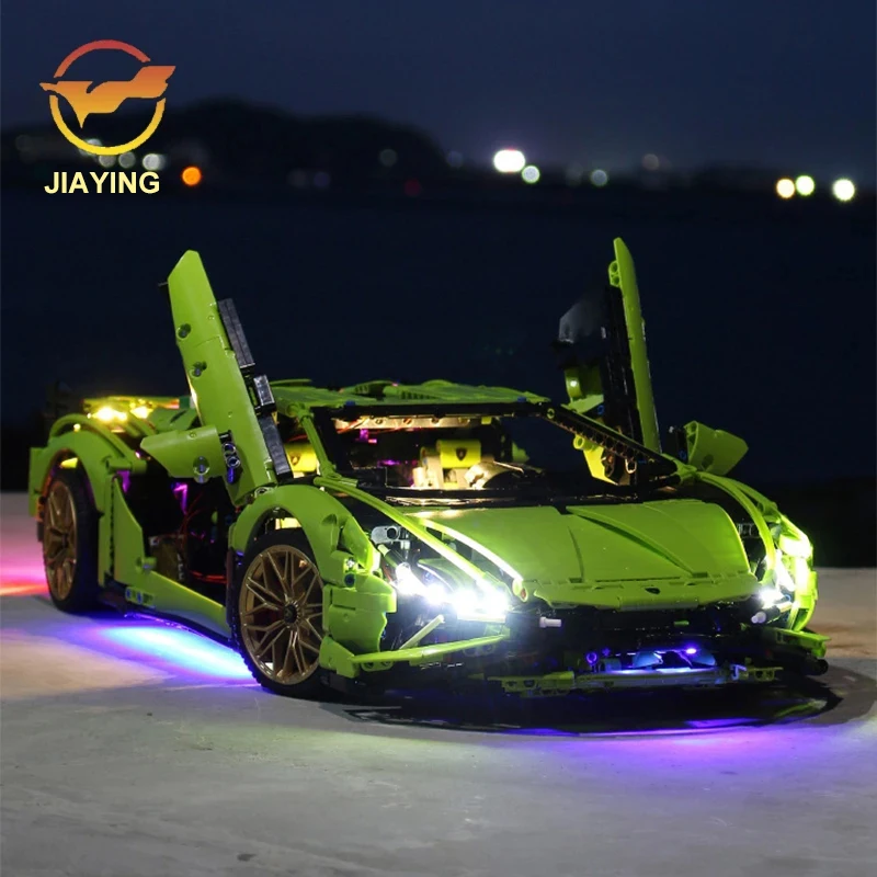 Семейный набор для Lego 42115 Lamborghinis Sian FKP 37, строительные блоки, аксессуары, игрушки, набор ламп (только освещение, без модели блоков)