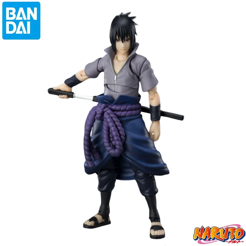 Фото В наличии: Оригинальная фигурка BANDAI BANPRESTO Naruto SHF Учиха Саске, новая, в коробке, персонаж аниме. №3