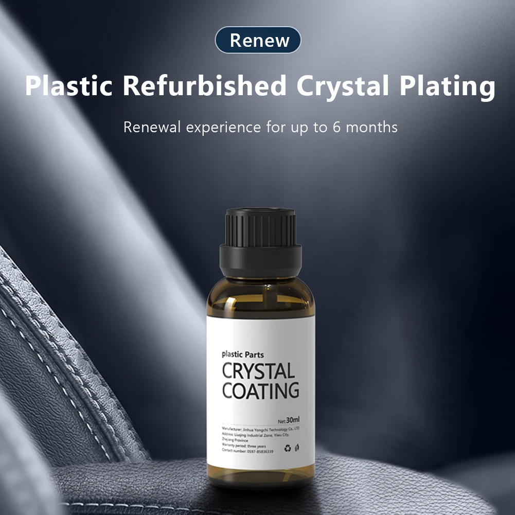 

Plastic Renovator 30ML Coating For Auto Plastic Rubber Repair Clean Restore Gloss Black Shine Seal Brighten Retread