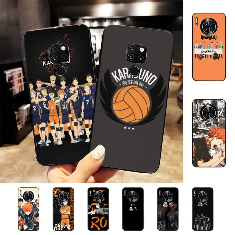 

Anime Black Haikyuu Volleyball Phone Case for Huawei Mate 20 10 9 40 30 lite pro X Nova 2 3i 7se