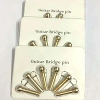 6 pcslot guitar strings nail metal acoustic guitar bridge pins solid copper brass guitar strings fixed cone string pins