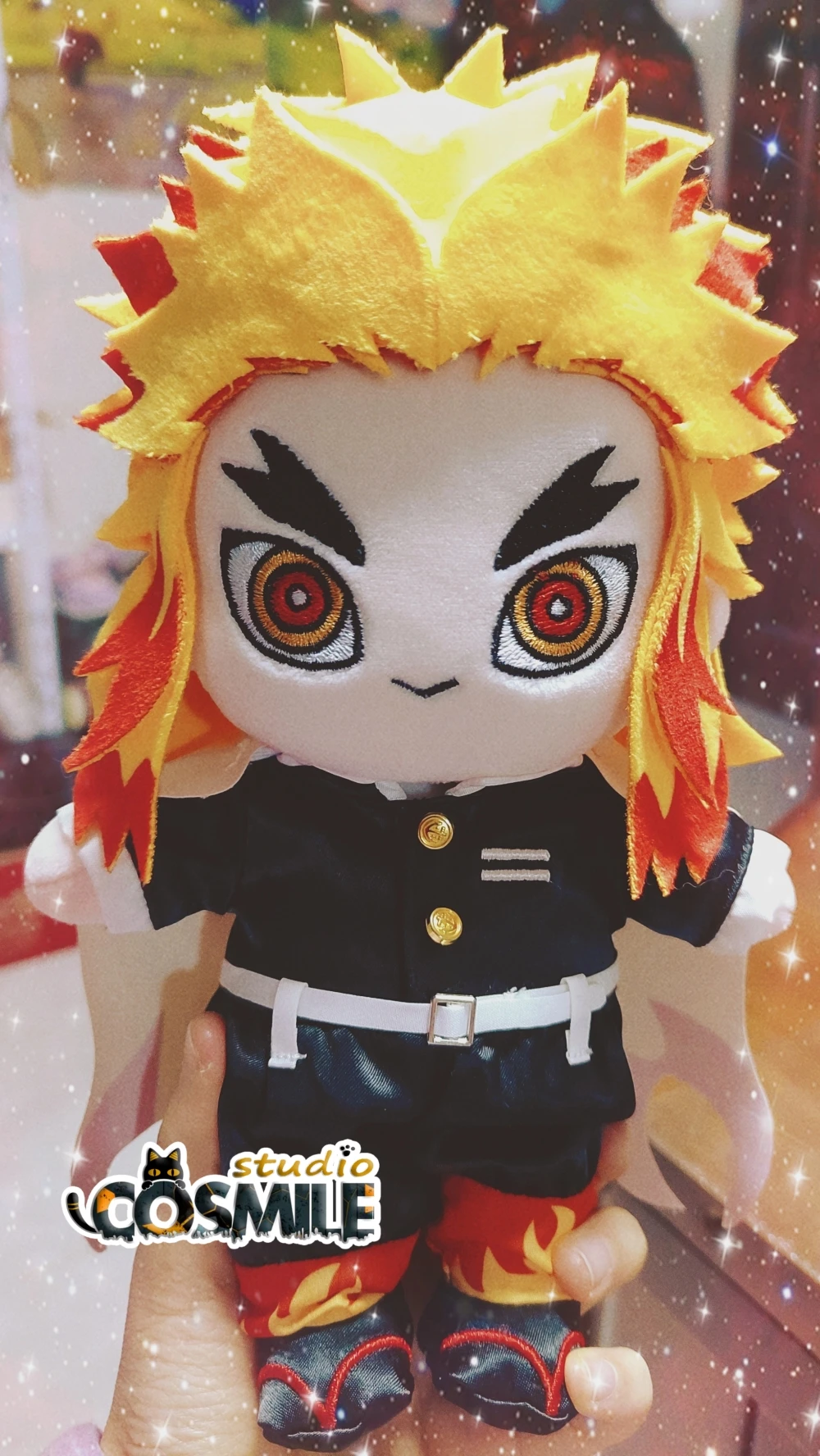 

Demon Slayer Kimetsu no Yaiba Rengoku Kyoujurou Stuffed Plushie 20cm Plush Doll Body Clothes Costume Cosplay Sa