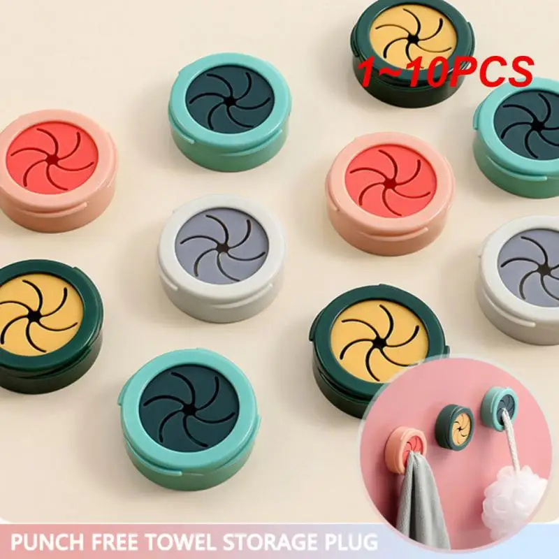 Storage Rack Adhesive Towel Holder Wash Cloth Clip Free Punch Wall Hanger Storage Kitchen