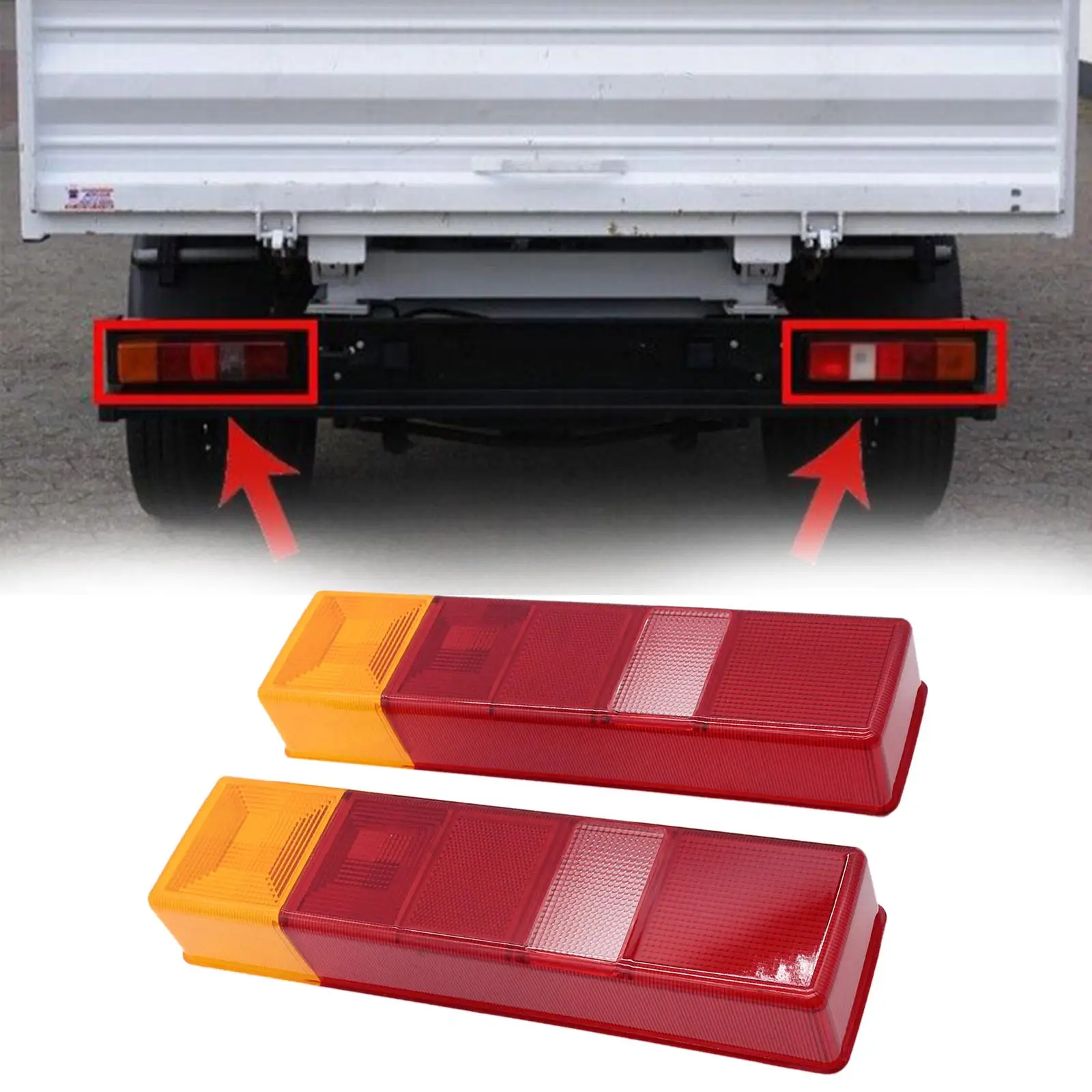 Набор линз задней лампы 2 шт. 1895939 9988005 Красный для Форд Транзит