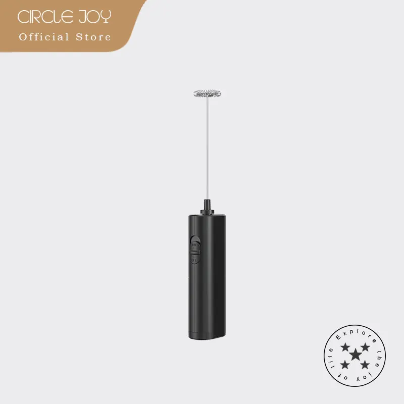 Circle Joy Electric Milk Frother Portable Mini Handheld Fast Foamer Coffee Cappuccino Whisk Mixer Food Blender