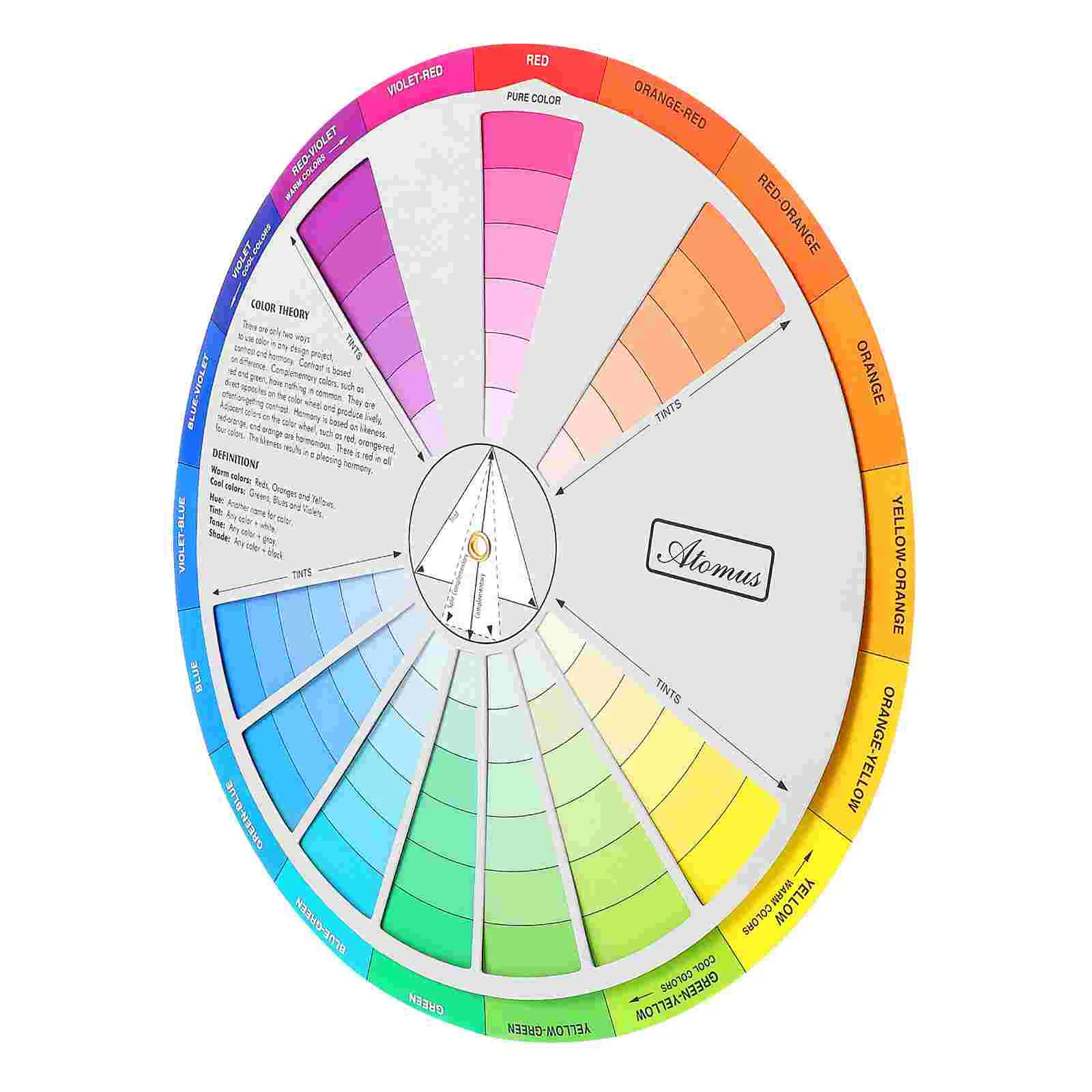 

Gradient Color Wheel Mixing Glass Paint Learning Guide Drawing Painting Makeup Class Teaching Tool Chart Watercolors