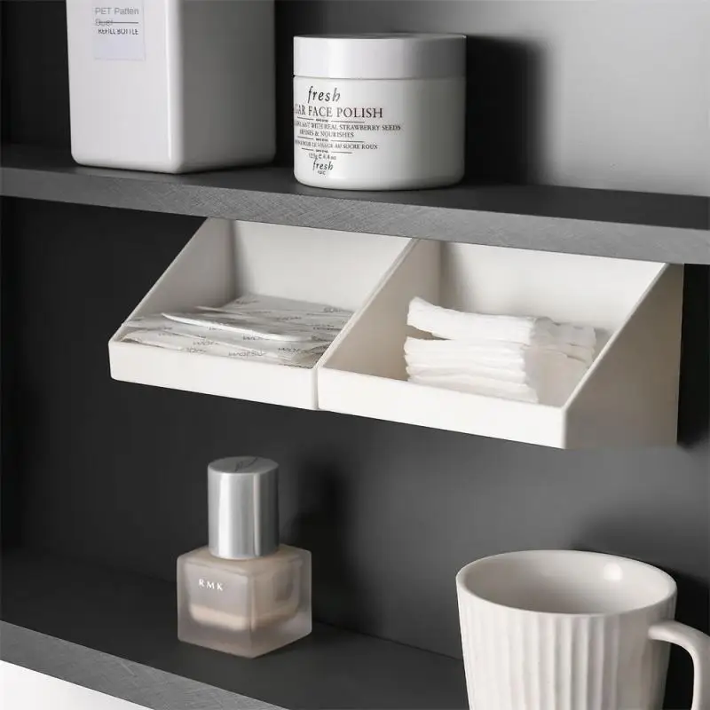 

Layered Storage Storage Mirror Cabinet Multifunctional Cosmetics Shelf Inclined Storage Box Tilt Open Storage Box Pp Autohesion
