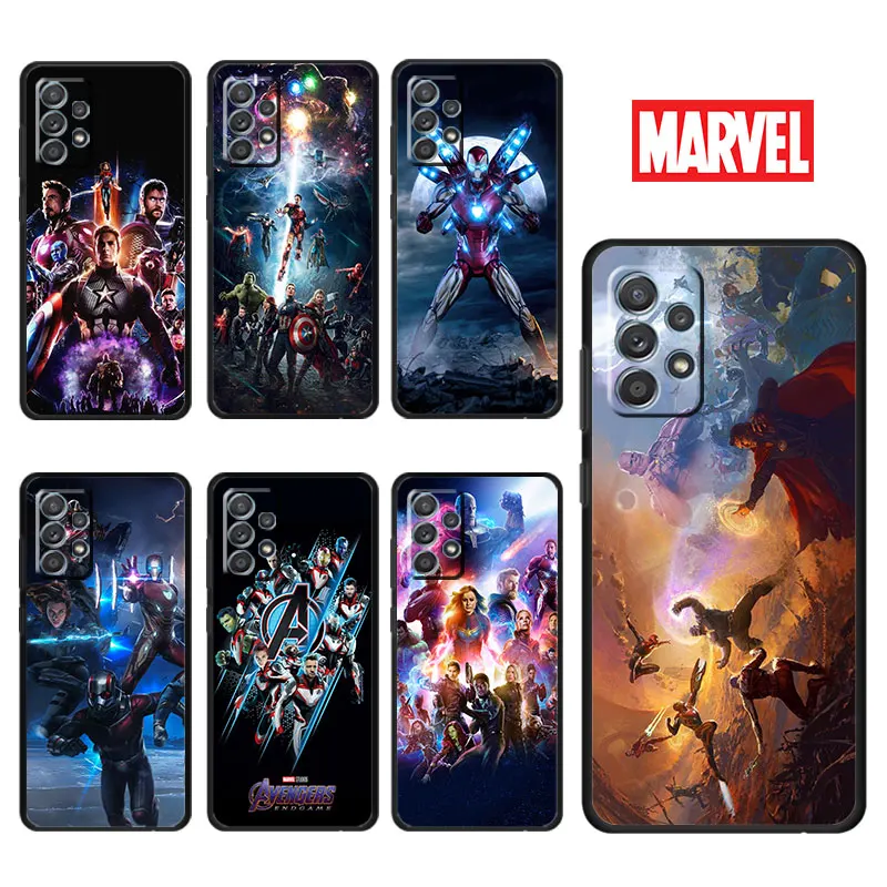 

Iron Man Marvel Case For Samsung Galaxy A13 A12 A52 A51 Cover A32 A21s A71 A02s A03 Shell A31 A72 A51 5G Silicon Coque
