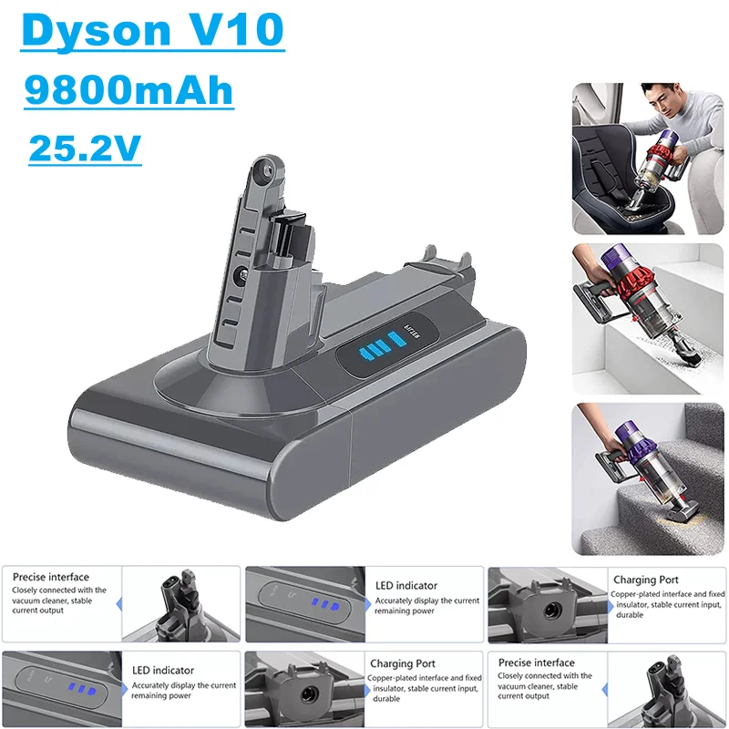

Replacement battery of 25.2v handheld vacuum cleaner, Dyson V10 series, 980mah, for Dyson V10 wireless handheld vacuum cleaner