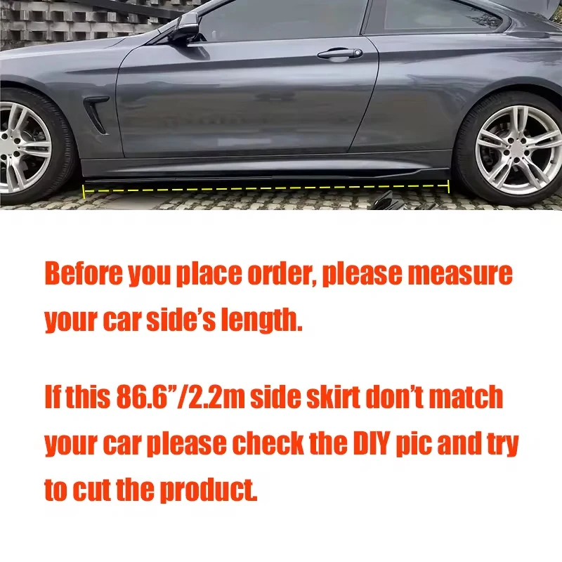 Фото Для Volkswagen ID.4 CROZZ: Спортивные боковые юбки (2.0/2.2 м, 86.6 дюймов), ABS-сплиттеры, удлиненные накладки, комплект обвеса, модифицированные детали бампера, 8 шт. №2