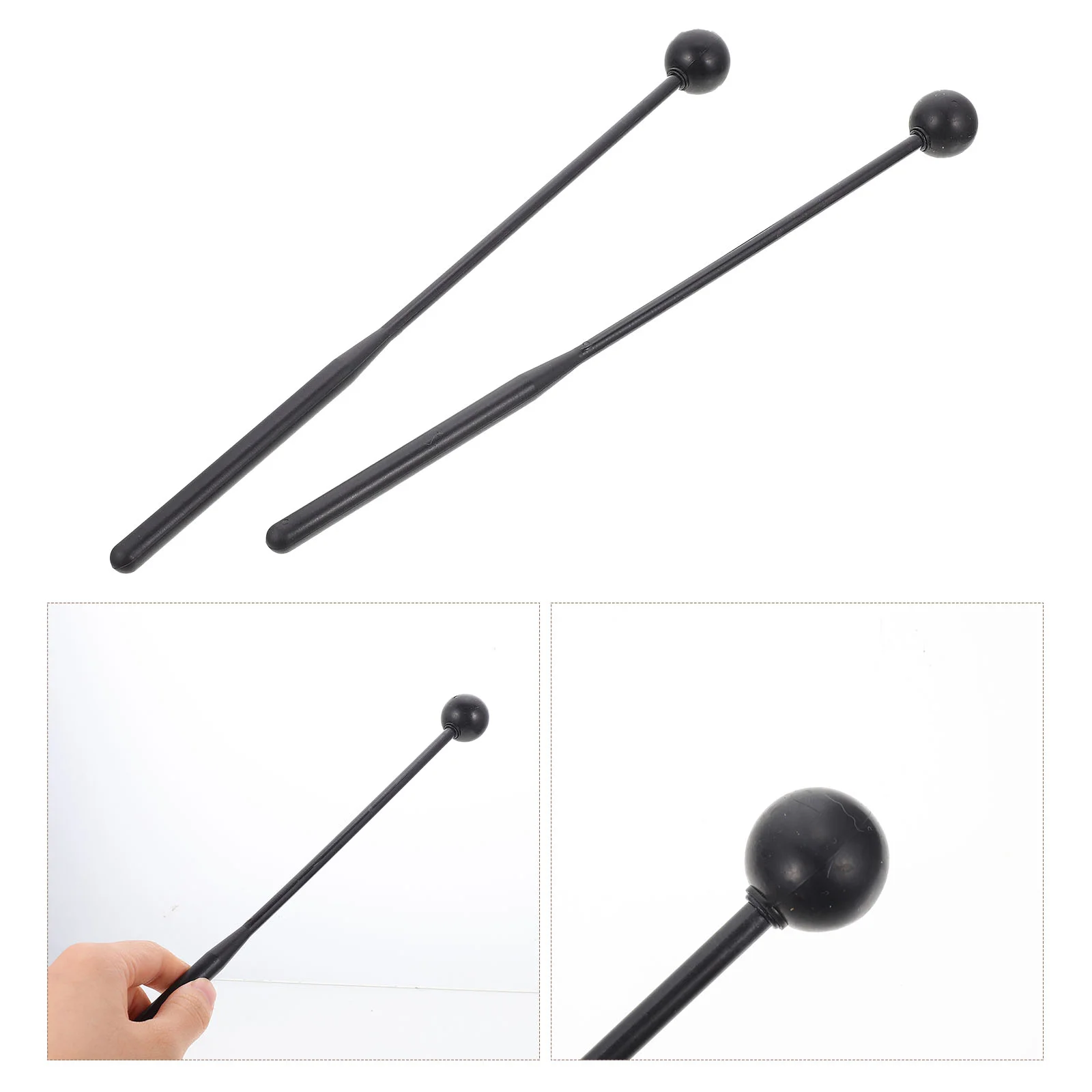 

2 Pcs Drumstick Tongue Mallets Marimba Hammer Timpani Sticks Rubber Drumsticks Child Music Accessories Percussion timbales