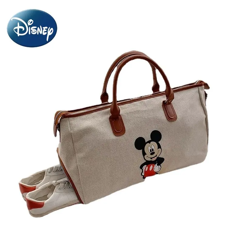 Duffel Bags Mickey Mouse Canvas Trip Large Capacity Durable Fitness