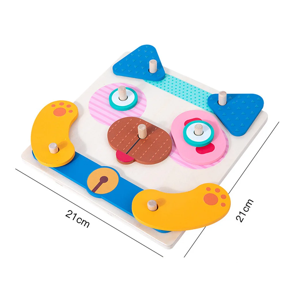 

Wooden Expressions Matching Block Puzzle Educational Games Face-Changing Brain Teaser Puzzles Expression-Changing AN88