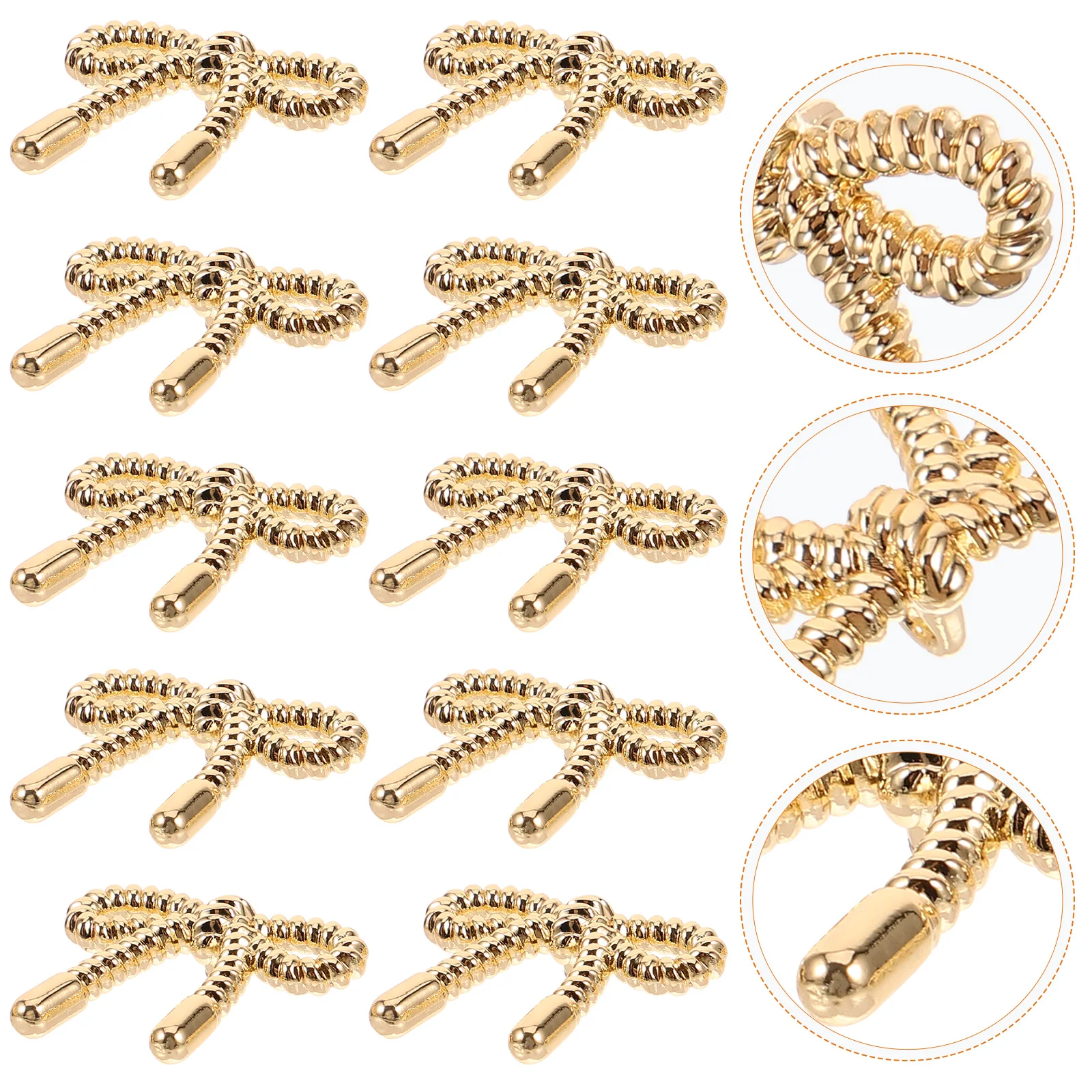 

10 Pcs Bow Button Clothes Sewing Fasteners Costumes Buttons Cloak Clasp Decor Sweater Clothing