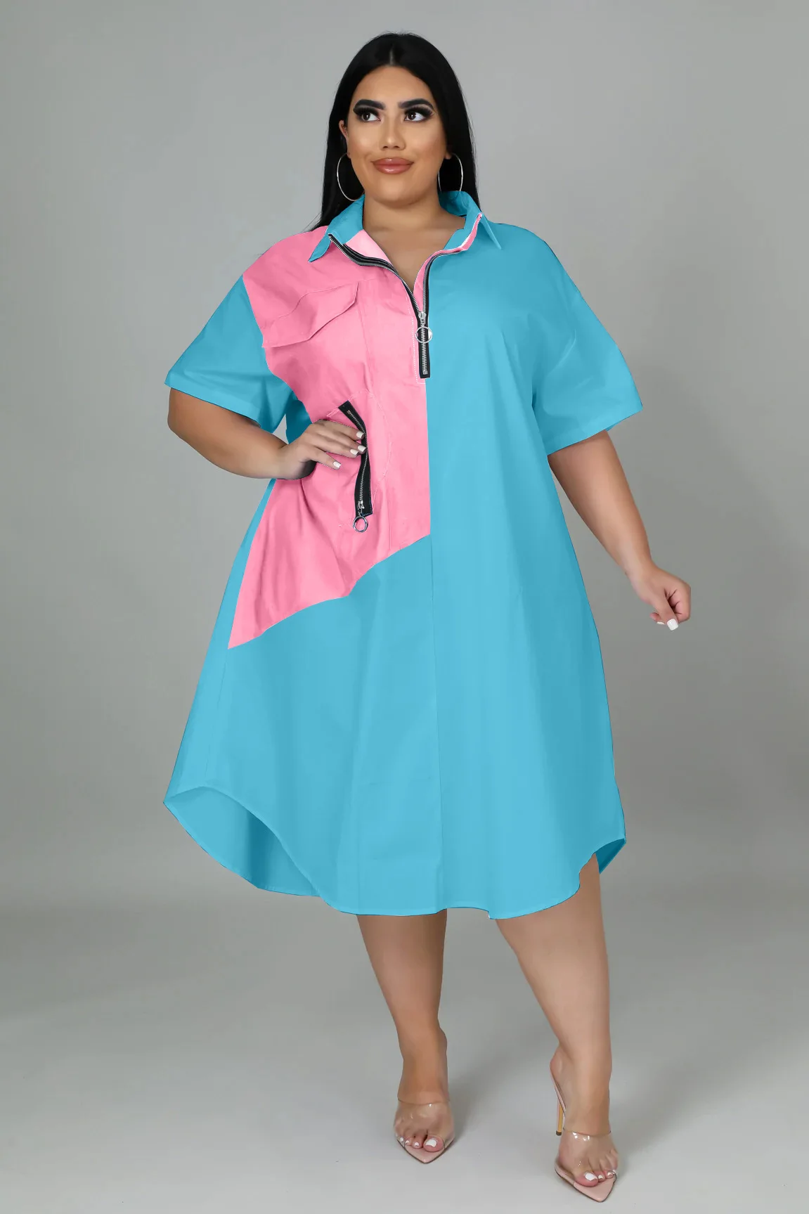 

Африканские платья для женщин, лето 2023, африканские женские платья с коротким рукавом, пэчворк, полиэстер, Платье До Колена, африканская одежда