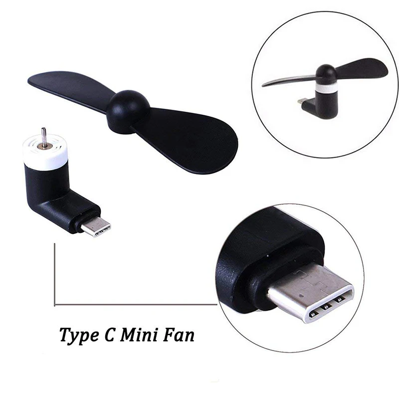10/20/50/100 шт. портативный мини-вентилятор Usb Type-C