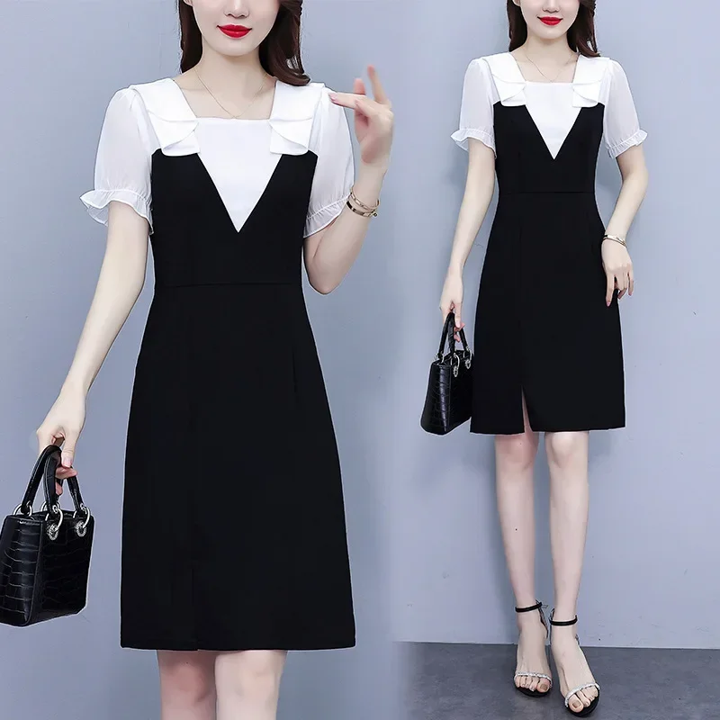 Элегантная женская облегающая юбка шифоновое модное летнее универсальное