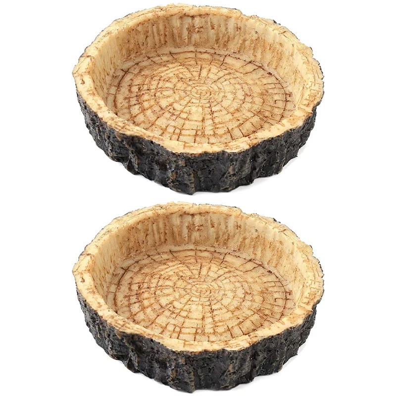 HOT-2 Pack Reptile Food Bowls - Reptile Water And Food Bowls, Novelty Food Bowl For Lizards, Young Bearded Dragons, Snakes
