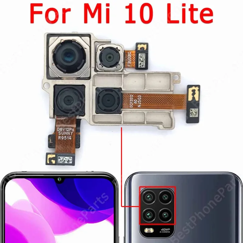 

Original Rear Back Camera For Xiaomi Mi 10 Lite 5G Main Backside View Big Camera Module Flex Replacement Repair Spare Parts