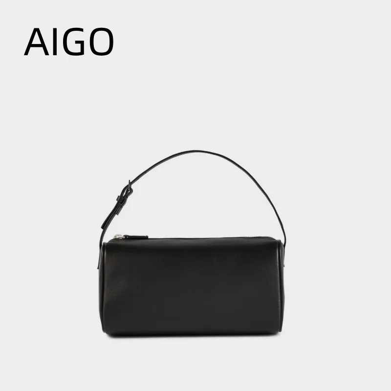 

AIGO Original Mini Leather The Square Package Handbag Row Lcu Pen Container Bag Female Purses and Handbags Hand Bag Luxury