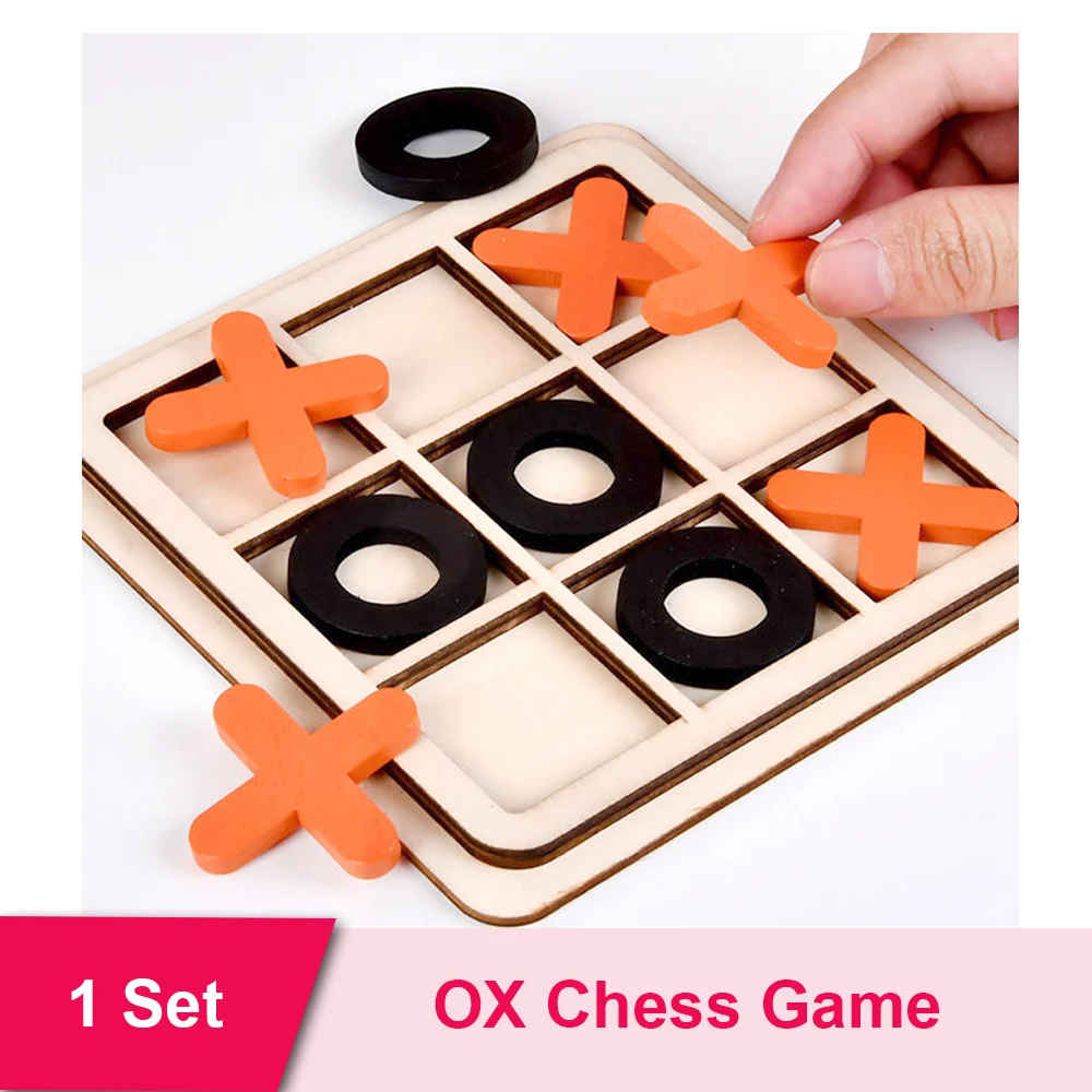 

Шахматы OX для родителей и детей, удобные развивающие Интеллектуальные развивающие игрушки для детей, деревянные головоломки, игра в подарок