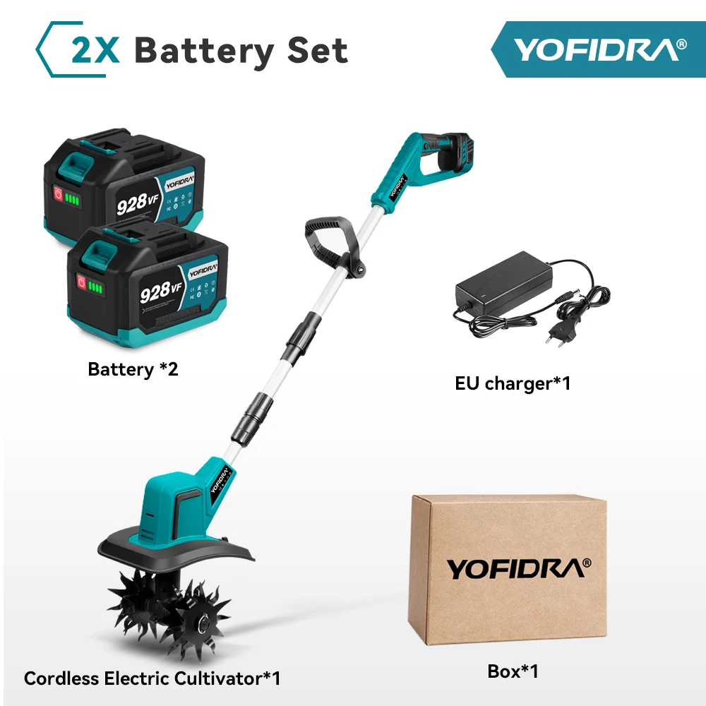 

YOFIDRA Бесщеточная электрическая культиватор 1500Вт 21В