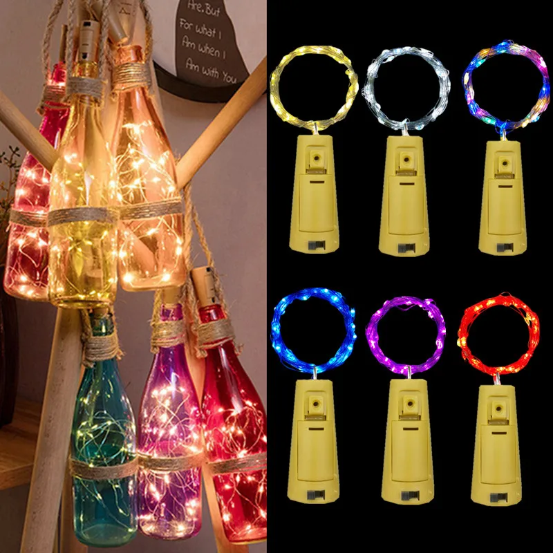 

Wine Bottle Cork LED String Lights Christmas Garland Wedding Decoration Fairy Garden Outdoor Indoor Decor New Year Waterproof