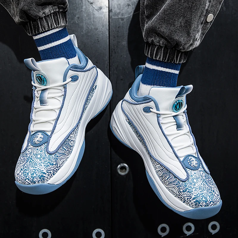 Plush Thickened Basketball Shoes Keep Warm In Autumn And Winter Men's And Women's Same Style High Gang Heat 36-46