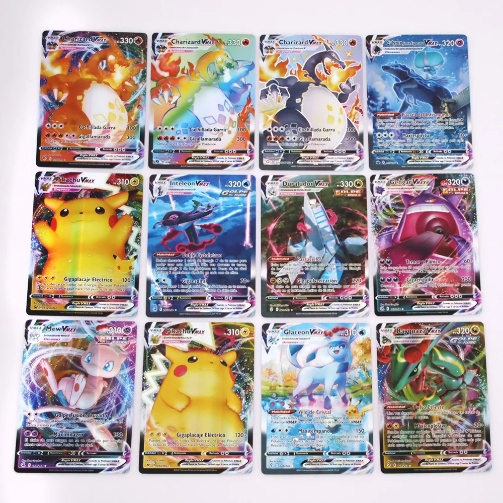 150-300 шт испанская карта Pokemon Vmax V max GX EX Battle Card Game | Игрушки и хобби