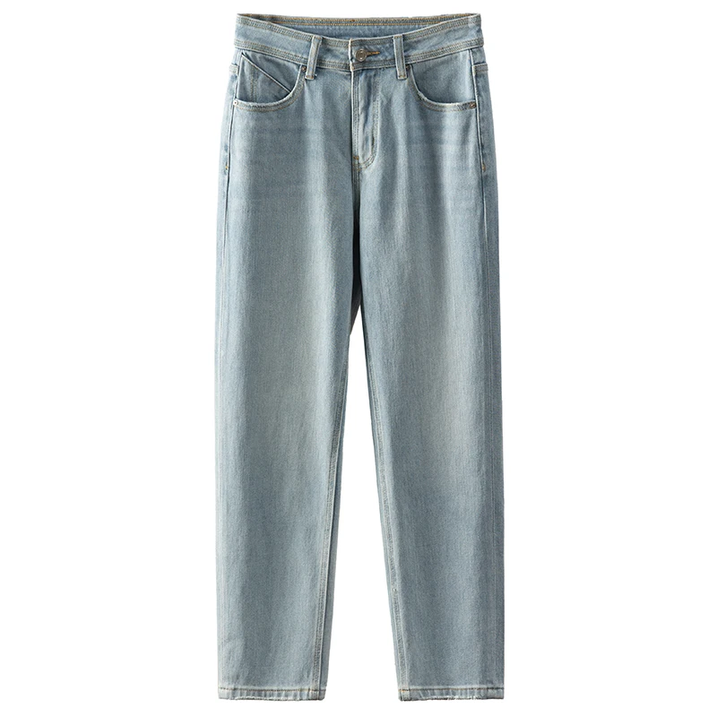 90% Cotton New Spring Summer 2023 Ankle-Length Pants  Harem Pants  Women Jeans  Streetwear  Pantalones