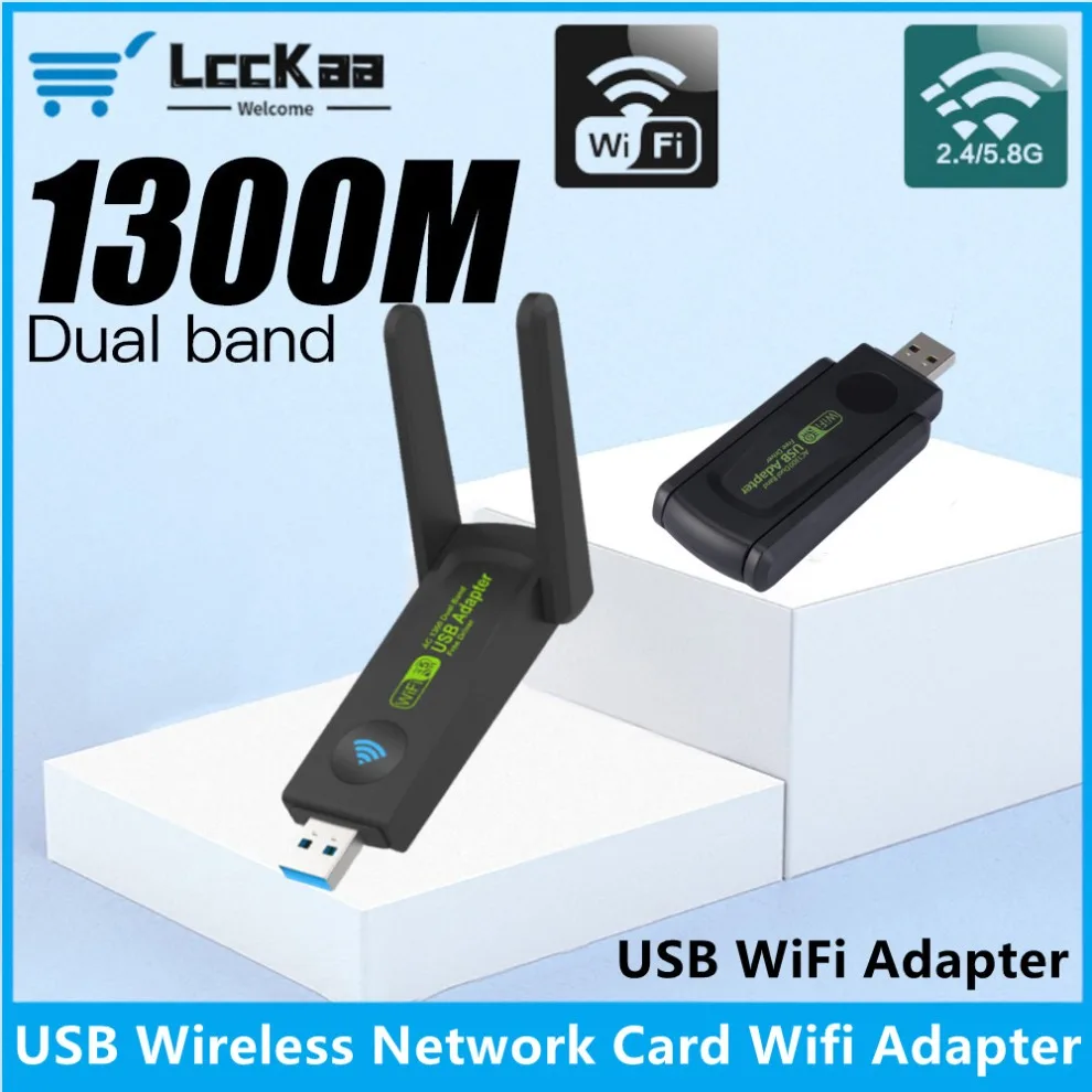 LccKaa 1300 Мбит/с USB WiFi адаптер