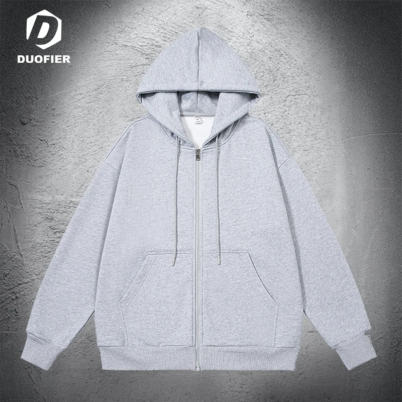 Мужская повседневная однотонная толстовка с капюшоном и длинным рукавом, на молнии, уличная мода, трендовая куртка, пальто, дышащий пуловер