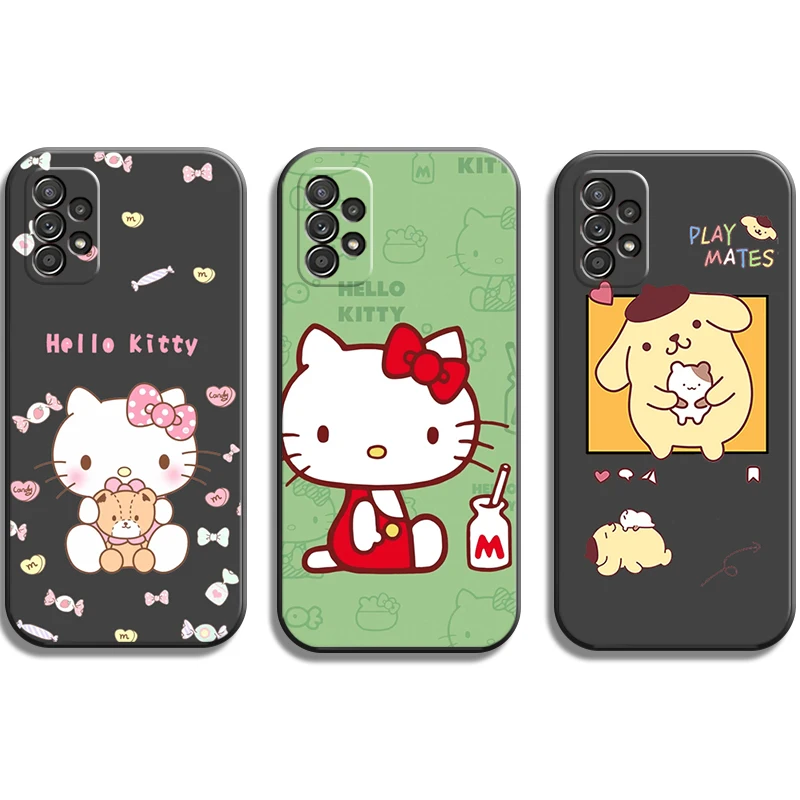 

TAKARA TOMY Hello Kitty Phone Cases For Samsung Galaxy A31 A32 A51 A71 A52 A72 4G 5G A11 A21S A20 A22 4G Funda Soft TPU Carcasa