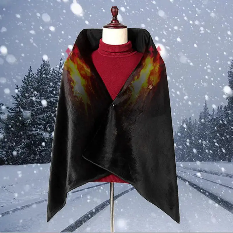 

USB Soft Heated Shawl Home Electric Heating Blanket Pad USB Heating Shawl Shoulder Neck Scarf Winter Warming Supplies