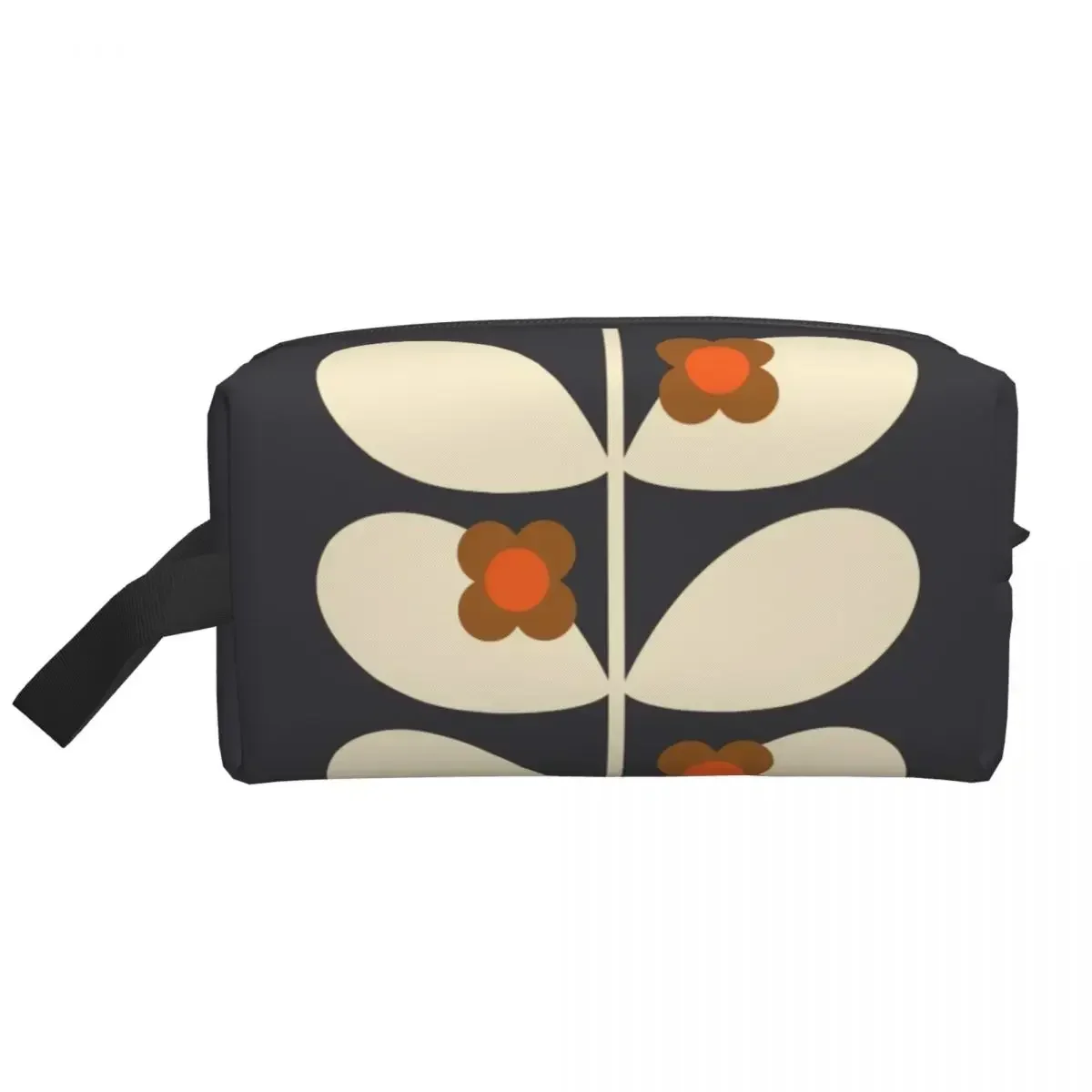 Фото Косметичка с принтом Wild Rose Stem Jet Orla Kiely, женская модная косметичка большой емкости, косметичка для хранения косметики №1