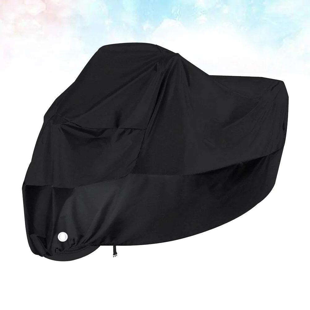 

Motorcycle Cover Waterproof Sun Outdoor Protection Cover Rust Motorbike Bag with Lockhole for Outdoor XL ( Black )