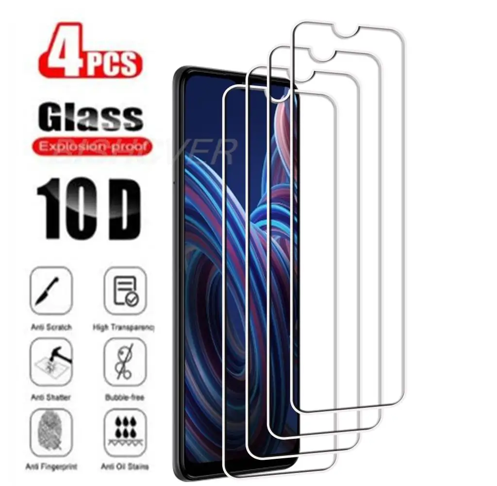 

4Pcs Tempered Glass For ZTE Blade A72 5G Blade A 72 5G 7540N 6.52'' Screen Protector Phone Protective Glass Film 9H