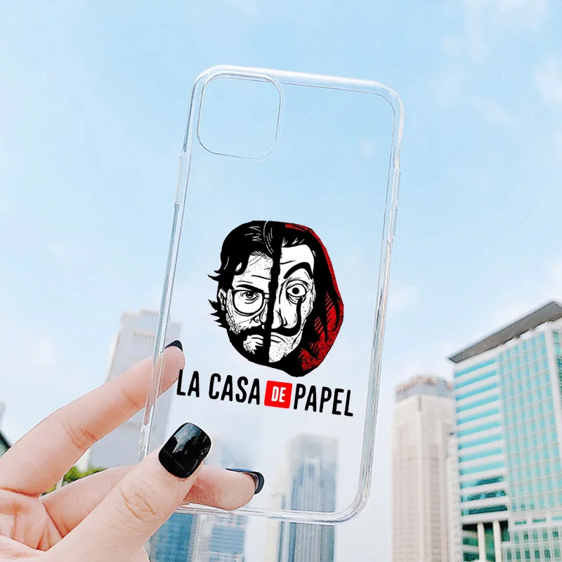 Прозрачный чехол с надписью La Casa De Papel для IPhone 7 8 Plus SE 2020 X 11 ТВ бумажный XS MAX XR |