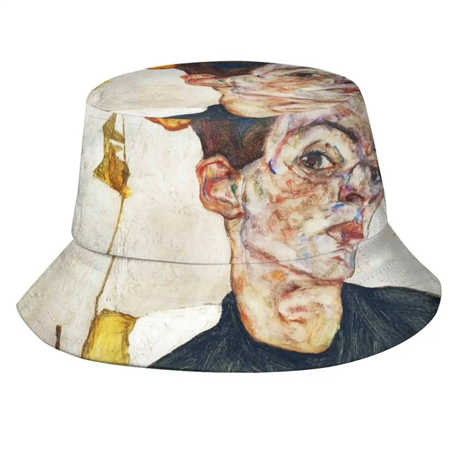 

Hd Self Portrait With Physalis By Egon Schiele 1914 High Definition Foldable Panama Bucket Hat Cap Adele Herms Seated Woman