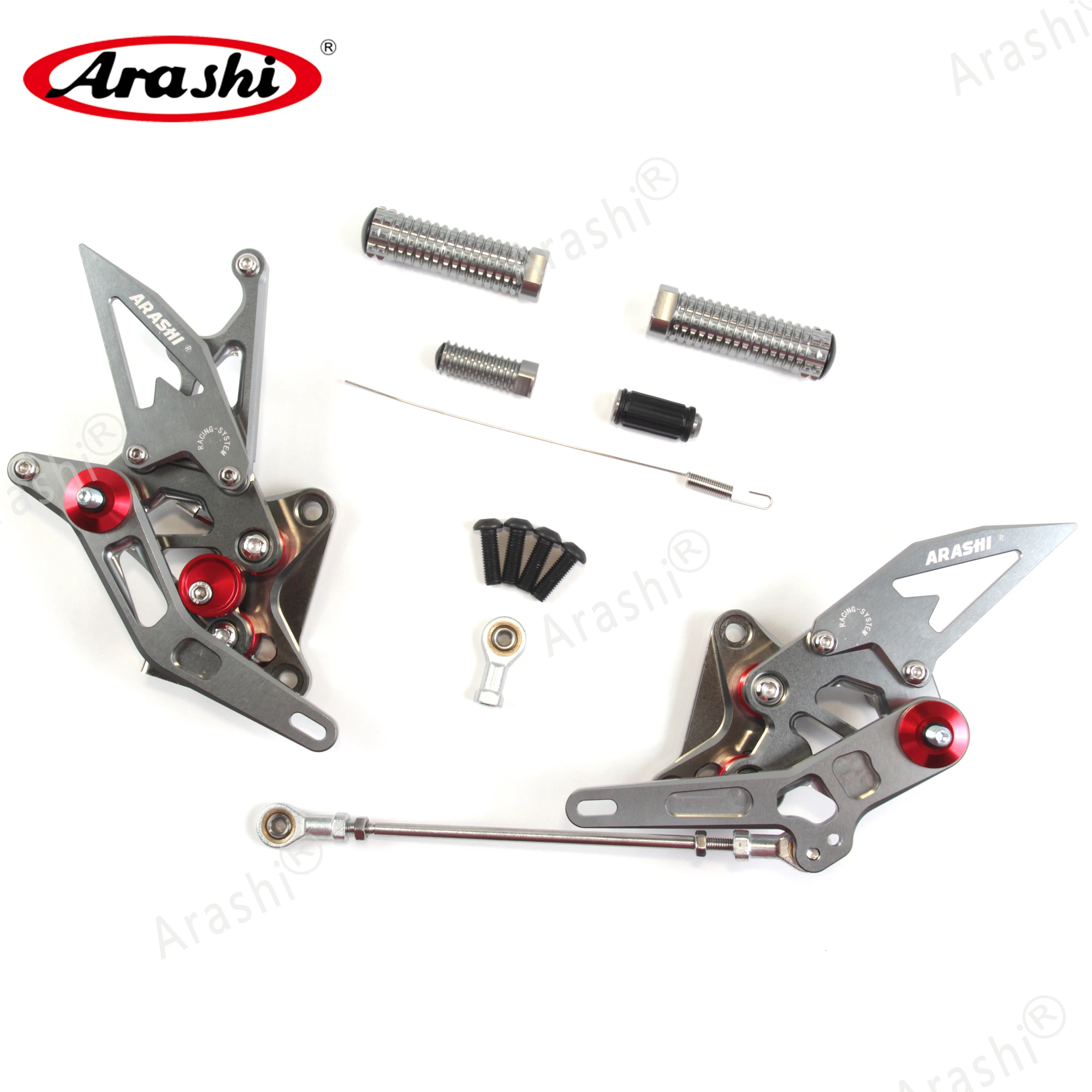 Фото Регулируемые подножки Arashi для SUZUKI GSXR 1300 Hayabusa 2008-2020 CNC Rider Rearset 2009 2010 2011 2012 2013 2014 подножки №4