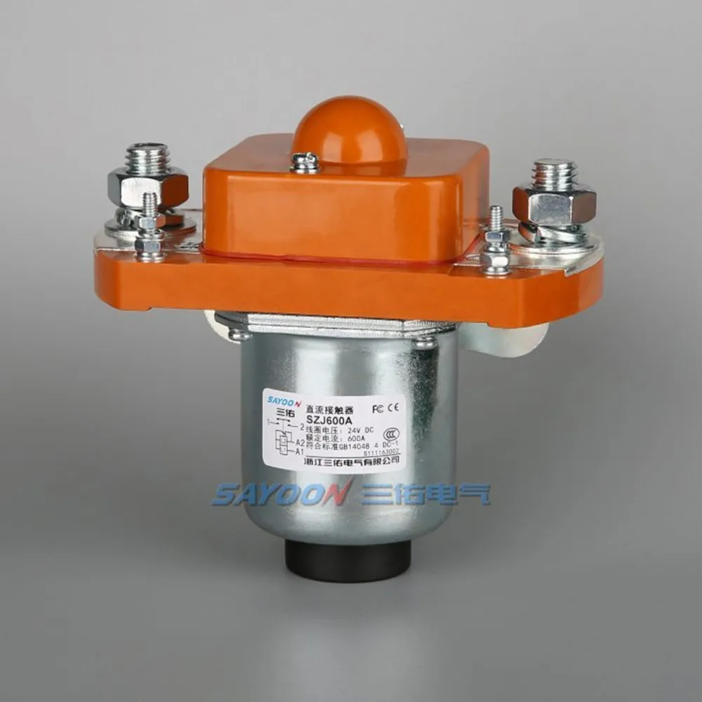 SAYOON SZJ600A DC 6v 12v 24V 36V 48V 60V 72V 600A контактор, используемый для электромобилей, инженерной техники и т. д.