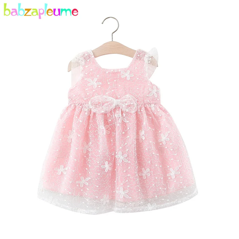 

Summer Outfits Toddler Dresses Newborn Baby Girl Clothes Korean Cartoon Cute Sleeveless Print Lace Infant Princess Dress BC2155
